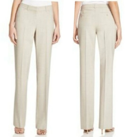 Theory Custom Max 2 Edition 5 Heathered Oatmeal Pants sz 4 EUC - Picture 1 of 8